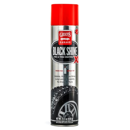Griots Garage Black Shine Tire and Trim Coating Water-Resistant Dressing Provides a High-Gloss Finish Rain and UV Protection 10850 21.5oz