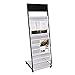 Podłogowy Magazyn Rack Propaganda Display Rack 5 Warstw Ulotka Dozownik Metalowa Półka Książki, 47,5 * 38 * 132cm