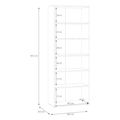 Variante de Forte armario barato Roble y Blanco
