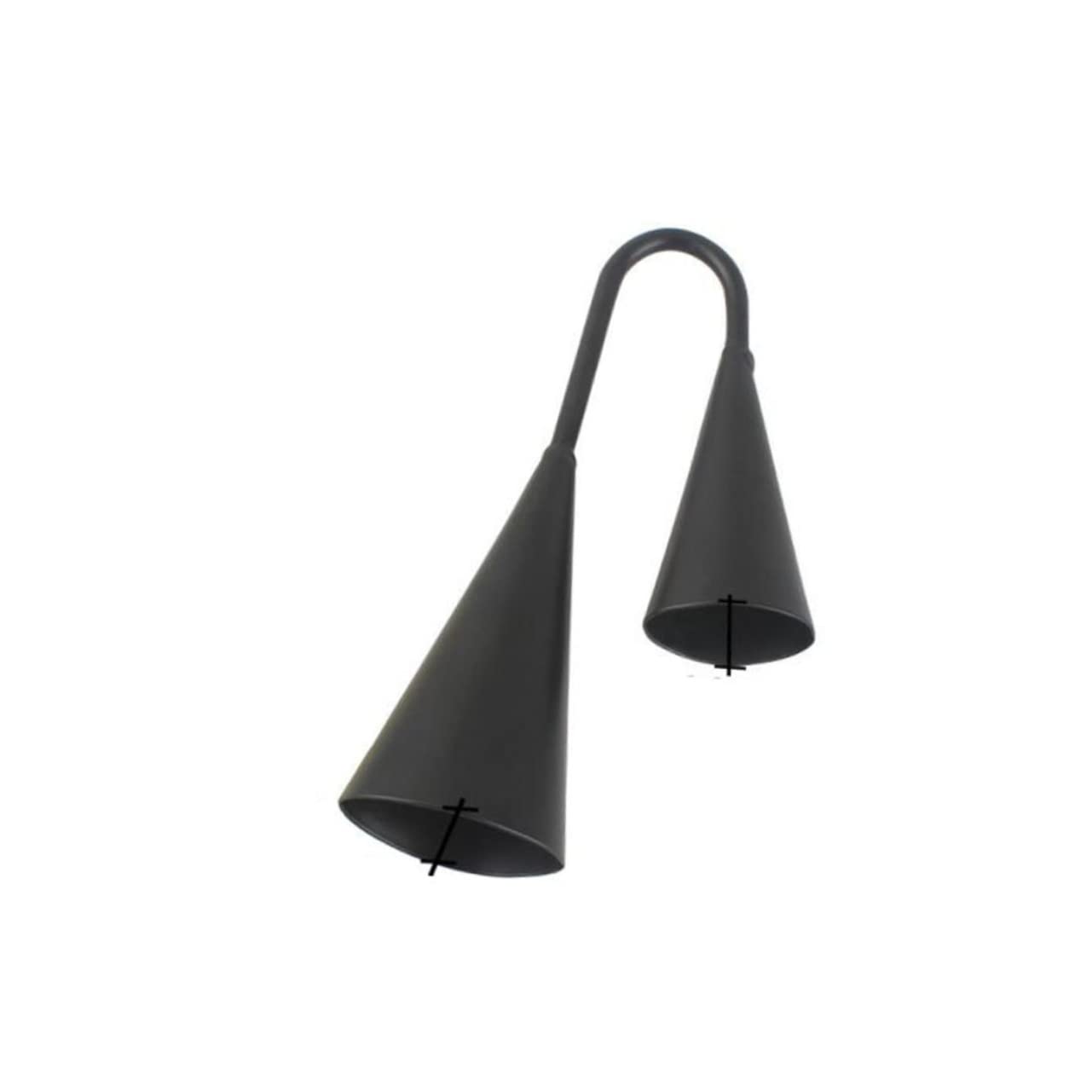 VICASKY 2pcs Metal Harmony Cowbells Double Steel Calling Bells Musical Instrument for Classroom Decor
