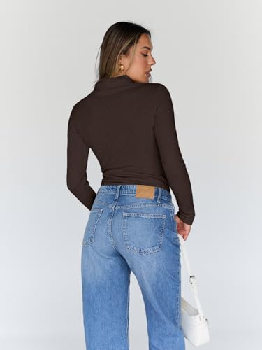 Image of Trendy Queen Women's Turtleneck Long Sleeve Shirts Basic Underwear Tops Winter Clothes 2026