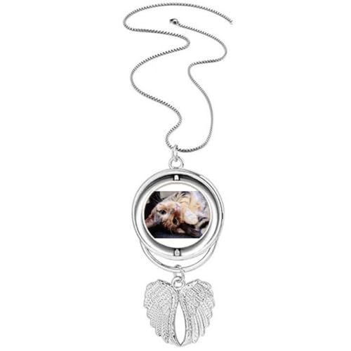 Collier ailes d'ange pendentif chat finitions rayures ciselées