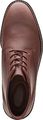 Clarks Men's Jaxen Mid Chukka Boot, Tan Leather, 8 Wide | Image 4