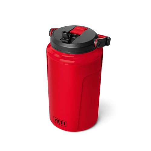 Image of YETI Silo Half Gallon Insulated Straw Cap Water Jug - Leakproof, Lightweight Sports Bottle with Fence Hook Handle - Keeps Drinks Ice-Cold - Ideal for Gym, Sports & Tournaments, Rescue Red