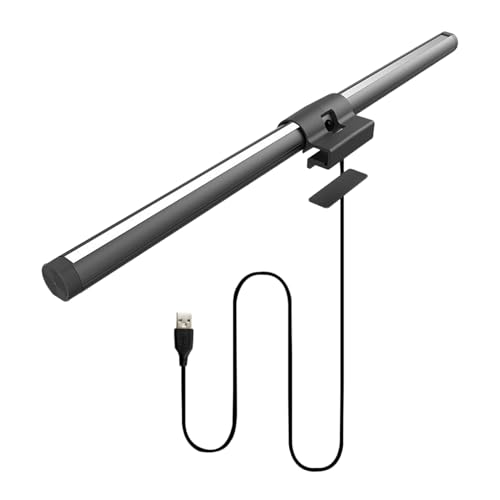 Monitor Light Bar - 3 Colors Adjustable Anti-Glare Lamp for Screen Desk | Eye-Friendly Led Light for Offices Home Table Dorm College Workbench Cubicle Desk Reading Gamings Work, 45x7x6cm Black, Green