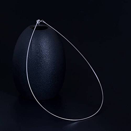 Collier de clavicule argenté anti-irritation à chaîne tissée 45cm