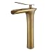 Produktbild JRUIA Antik Messing Hohe Wasserfall Waschtischarmatur Nostalgie Bad Waschbecken Wasserhahn Einhebelmischer Mischbatterie Aufsatzwaschbecken Armatur Badarmatur f.Badzimmer