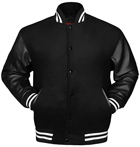 Image of Brutul Bee Original Leather Varsity Letterman Jackets Wool & Leather Original American Style Varsity Jackets