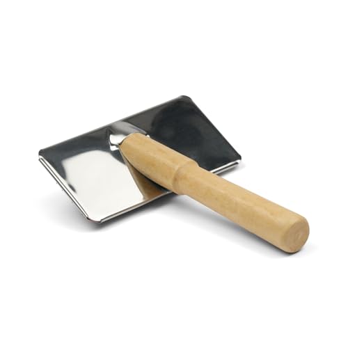 Lammfellbürste Handliche Schaffell Bürste zur Pflege von Echtfell & Naturfell Kleine Fellbürste mit Metallzinken für Lammfell Weiß & Farbig Entfernt Knoten & Erhält die Weichheit