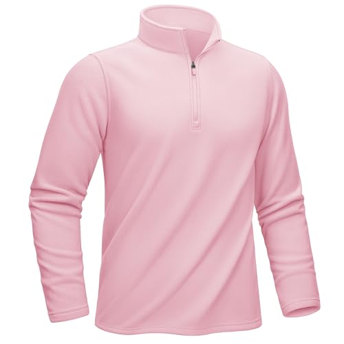 KEFITEVD Mens Quarter-Zip Pullover Stand Collar Long Sleeve 1/4 Zip Polar Fleece Sweatshirt Winter Fall Warm Shirt