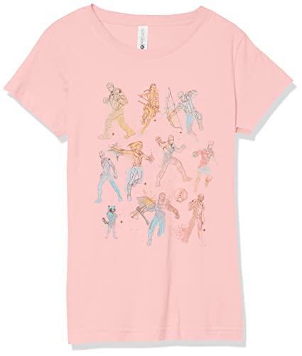 Marvel Little, Big Endgame Watercolor Girls Short Sleeve Tee Shirt