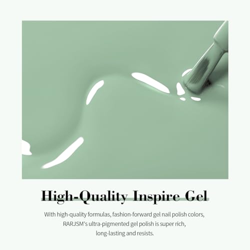 RARJSM Light Green Gel Nail Polish Pastel Green Gel Nail Polish 1PCS 15ML Spring Summer Color GelPolish Soak off U V LED Curing Required Nail Art French Manicure Salon DIY at Home