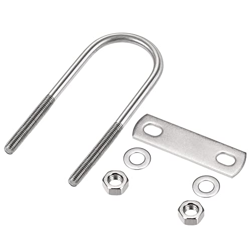 METALLIXITY U Bolts 2 Sets (M8x44x129mm),Round U Bolt with Accessories