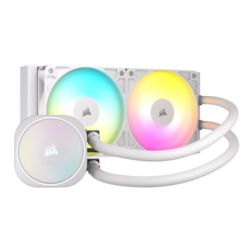 Image of CORSAIR Nautilus 240 RS ARGB Liquid CPU Cooler - 240mm AIO - Low-Noise - Direct Motherboard Connection - Daisy-Chain - Intel LGA 1851 /1700, AMD AM5 /AM4 - 2X RS120 ARGB Fans Included - White