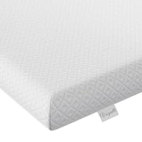 Vesgantti 4 Inch Memory Foam Mattress Topper Double, Gel & Bamboo Charcoal Infused Bed Topper for Cooling Sleep & Pressure Relieving, with Washable Cover-135 x 190 x 10CM