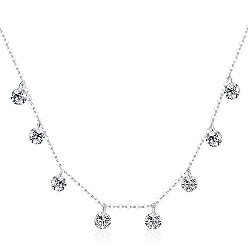 Collier ras du cou argent 925 scintillant pour femmes | Cadeau idéal bijoux