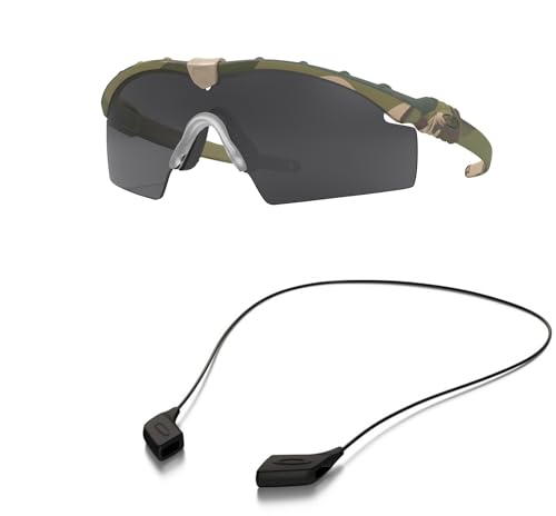 Oakley OO9146 Sunglasses Bundle: OO 9146 SI BALLISTIC M FRAME 3.0 914602 Multicam and Large Black leash Accessory kit2