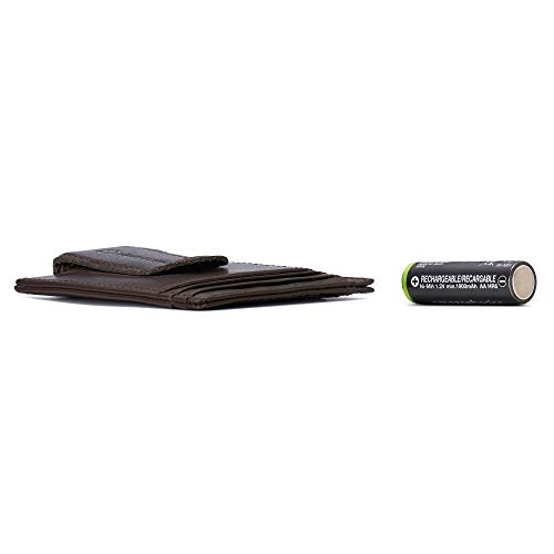 Image of Alpine Swiss RFID Dermot Money Clip Front Pocket Wallet For Men Leather York Collection Smooth Finish Brown