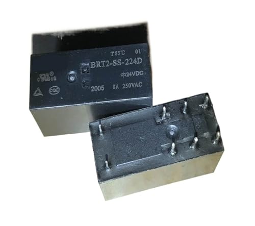 Relais 8 broches BRT2-SS-224D 24V pour circuits imprimés miniatures