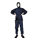 Produktbild Exceart Schutzanzug mit Kapuze Unisex Overall Schutzkleidung Isolation Sicherheit Ärzte Erwachsener Polyester Arbeitskleidung Größe XXL Pflege Im Freien Krankenhaus (Dunkelblau)