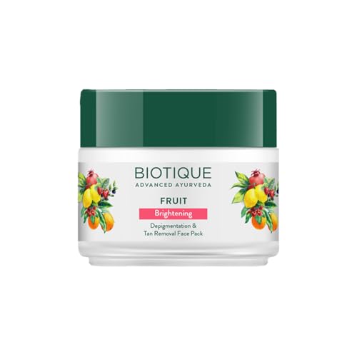 Biotique Fruit Brightening Depigmentation & Tan Removal Face Pack 100g Jar
