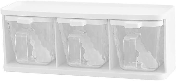 Seasoning Container Set Multi Compartment Integrated Kitchen Storage Box for Home Use