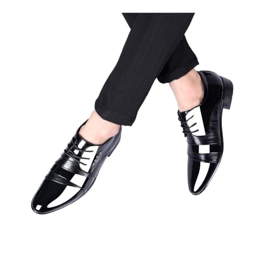 Men's Leather Shoes Business Shoes Korean Style Men's Shoes Large Size Pointed Toe Casual Shoes Oxfords(8)4