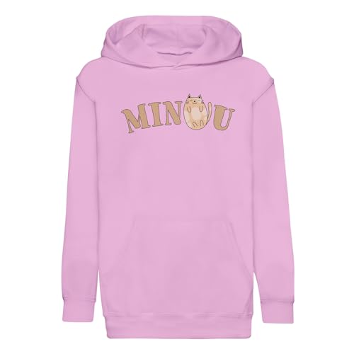 Sweat à capuche enfant minou mignon vêtement chat automne