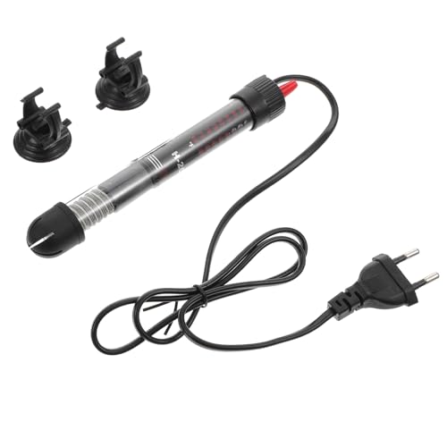 SEWOART Calentador De Acuario De Ajustable 50W Varilla Calefactora para Peceras Compatible con Enchufe Europeo Ideal para Calentar Agua En Acuarios Pequeños