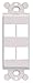 Panduit NK4RMFIW 4-Port 4-Module Space Module Frame, Off White