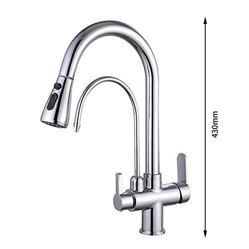 Robinet de cuisine 3 voies avec mitigeur eau potable moderne pour évier