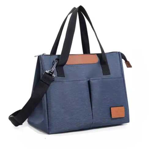 Bolsa Térmica Lancheira Marmita com Alça de Ombro – Ideal para Trabalho, Academia, Escola e Passeios (Azul)