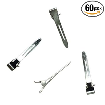 Raaya Blow-Drying Hair Section Clips, Metal Duck-Bill Hair Section Clips, For girls, bridals, Women, 60 Pcs, Silver, Pack Of 1