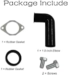 Garbage Disposal Drain Elbow, 1.5" Garbage Disposal Drain Elbow Replacement Kit (Black)
