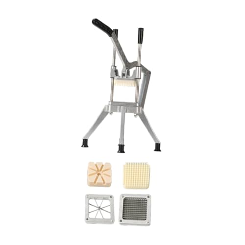 perfk Stainless Steel Vegetable Fruit Cutter,Restaurant Food Shredder,7mm 9mm 14mm Blade,Vegetable Slicing Tool for Lemon Onion