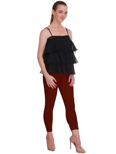 Image of Saundarya Calf Length Leggings for Women Sizes: Small Size (S /M) for 26-30 inches Waist, Regular Size (L /XL) for 30-36 inches Waist and Plus Size (2XL /3XL) for 36-40 inches Waist