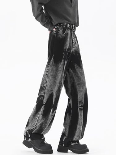 Men's Jeans Spring Autumn American Black Denim Straight Street Long Pants for Men3