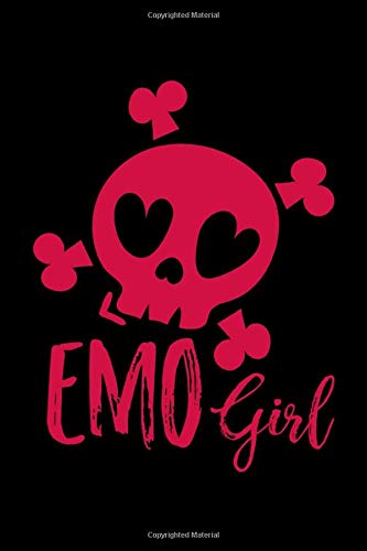 Emo Girl: Black Emo Notebook | Gothic Punk Hipster Dark Lover Goth Journal Mini Notepad (6" X 9")