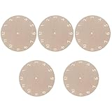 PartyKindom 5 Pezzi Base per Orologio in Legno Rotonda Beige Superficie Naturale Resistente per Progetti Fai da Te, Attività Scolastiche e Decorazioni di Natale