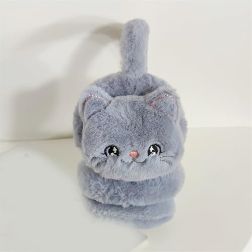 Plush Cat Earmuffs for Girls and Kids Ear Warmer Furry Headband for Winter Christmas New Year Birthday Gifts Ear Warmers4