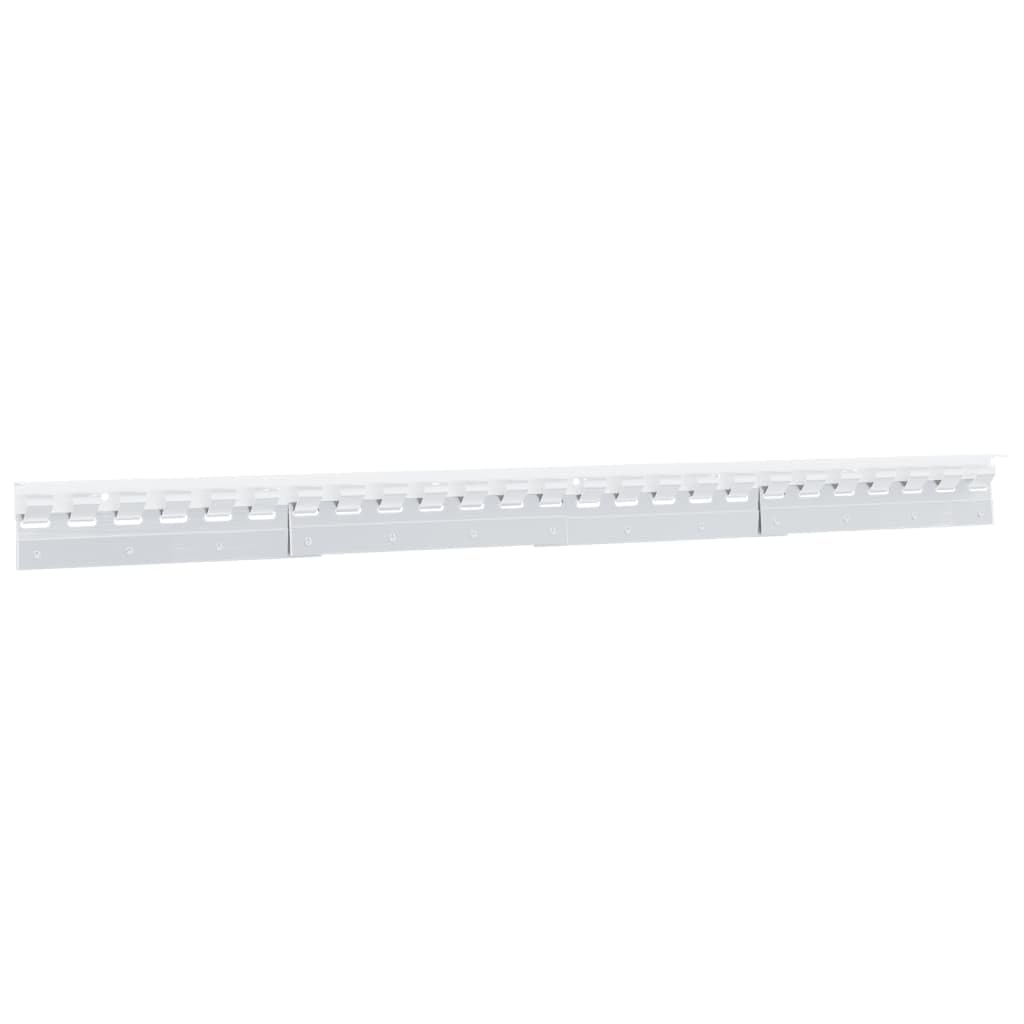Listwy zaciskowe ze stali nierdzewnej, srebrne, 28 cm, 4 sztuki, do zasłon, zasłon, zasłon, zasłon, zasłon, zasłon zaciemniających, na zewnątrz,