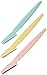 Diane Tinkle Eyebrow Razor, Facial Hair Remover and Dermaplaning Tool for Women, Stainless Steel Blade with Safety Cover, 3 Pack