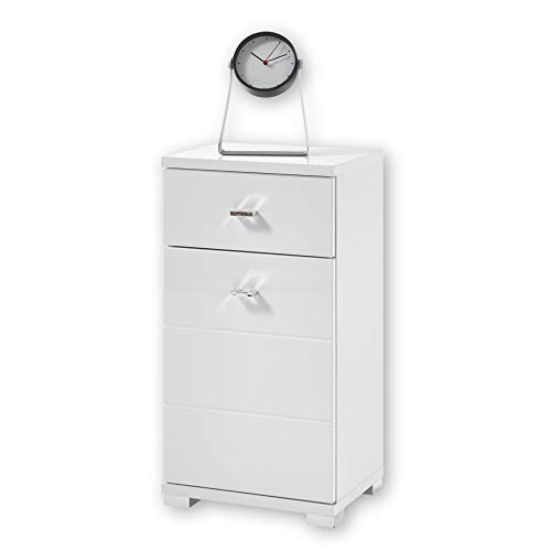 Mobile da bagno Pool con cassetto, bianco, contemporaneo armadio da bagno con molto spazio, 38 x 73...