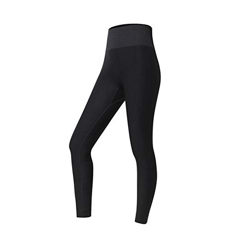 HYHY Women's Yoga Leggings high Waist Pants, Fast Drying, Breathable, Moisture Wicking, Suitable for Micro Compression Fitness Running Training, Professional Fitness Hip Lifting Yoga Pants-Black-S