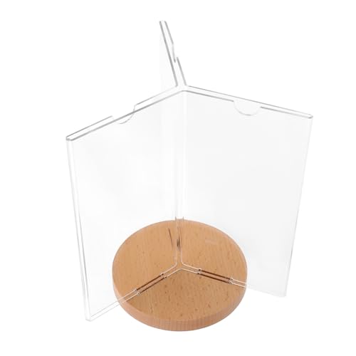 Porte-affiche avec base stable en bois pour tables de restaurants et comptoirs d'événements