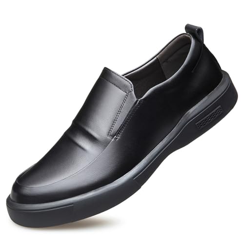 Slip-On Oxford Shoes for Men Faux Patent Leather Tuxedo Low Top Work Dress Shoes for Dating Prom Business Work