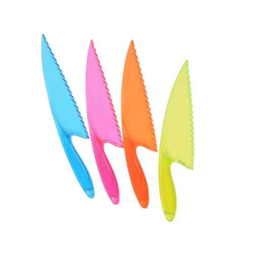 AUTSUPPL Multi-use Cake Knife Spatula Set Pp Material Serrated Edge for Crust Prevention Ideal for Wedding Birthday Random Color