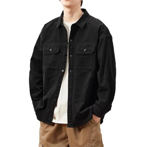 Chemise homme américain retro loose casual et veste manches longues