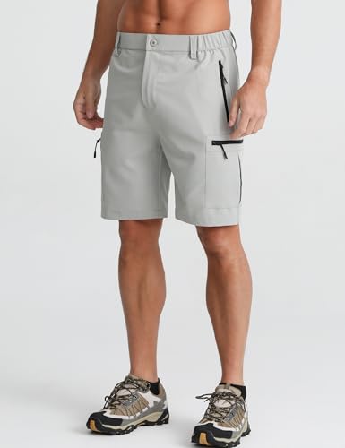APTRO Mens Cargo Hiking Shorts Outdoor Lightweight Golf Casual Shorts for Men with 5 Zipper Pockets - Image 3