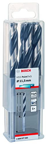 Bosch Professional 5x forets hélicoïdaux HSS PointTeQ (pour métal, 11,5 x 94 x 142 mm, accessoires pour perceuses-visseuses)